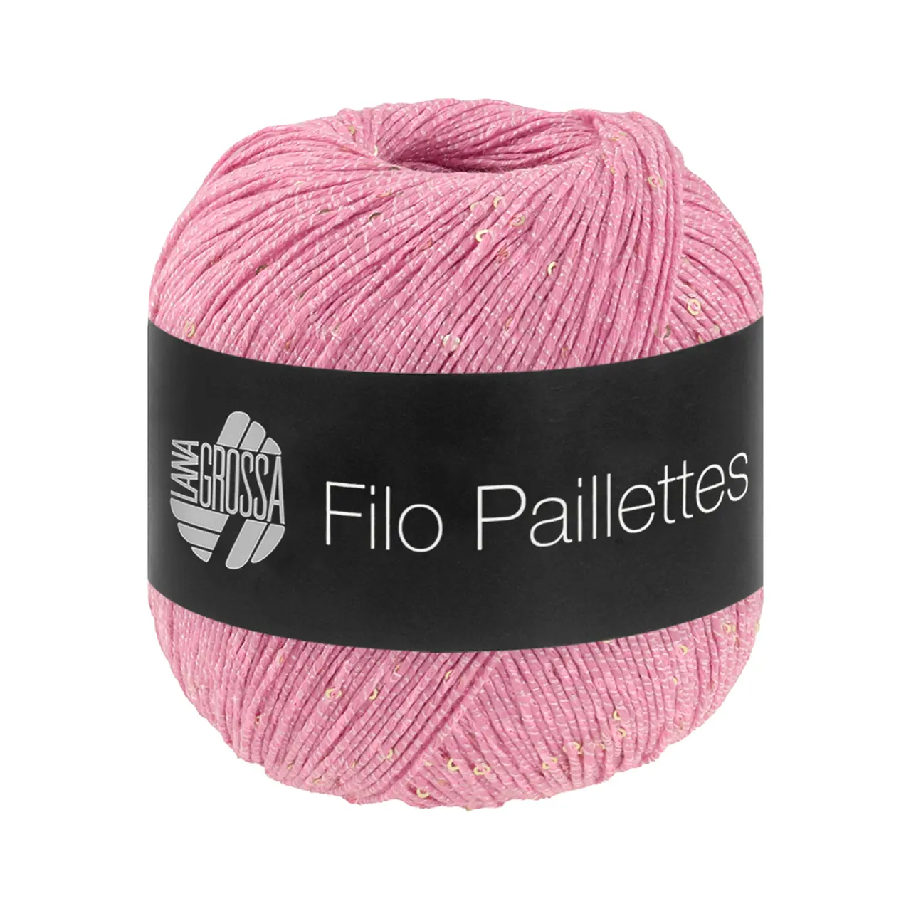 Filo Paillettes 7 Rosa von Lana Grossa. Edles fest verzwirntes Baumwollgarn mit Pailletten und Matt-Glanz-Effekt