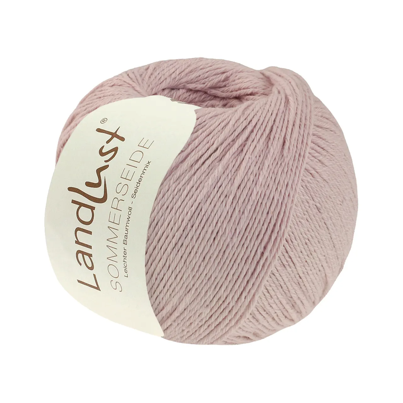 Landlust Sommerseide Uni 65 Pastellrosa von Lana Grossa. Feines & leichtes Baumwoll-Seidengarn