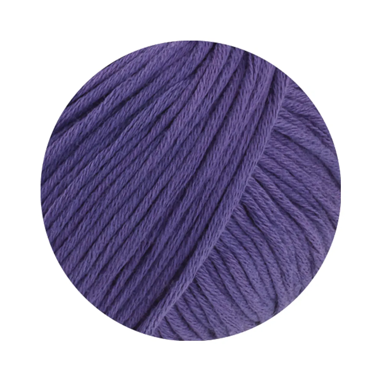 Natural Cotton GOTS 27 Violett von Lana Grossa. Bio-Baumwollgarn in Millefili- Zwirnung GOTS zertifiziert