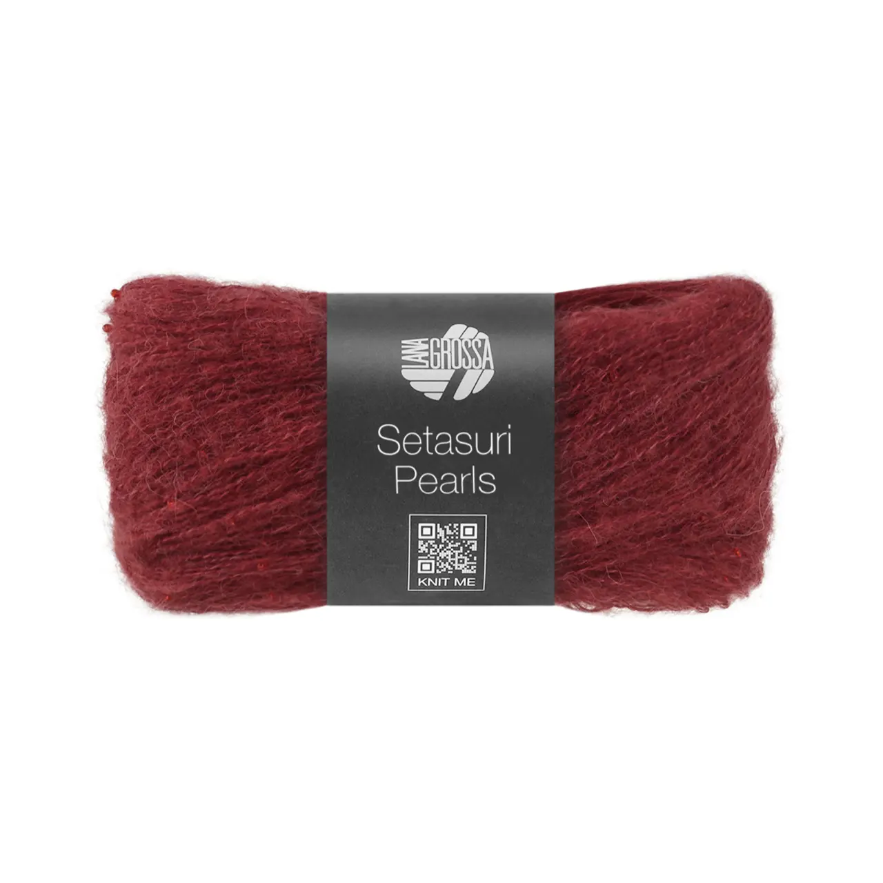 Setasuri Pearls 205 Bordeaux von Lana Grossa. Feines Lace-Garn aus Suri-Alpakafasern mit Seide und Glasperlen
