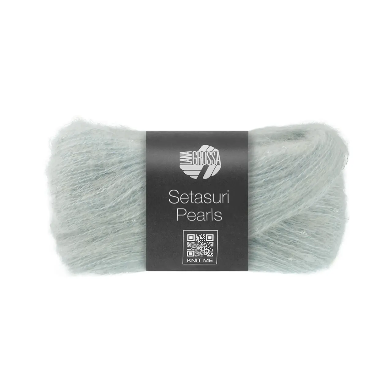 Setasuri Pearls 209 Zartblau von Lana Grossa. Feines Lace-Garn aus Suri-Alpakafasern mit Seide und Glasperlen