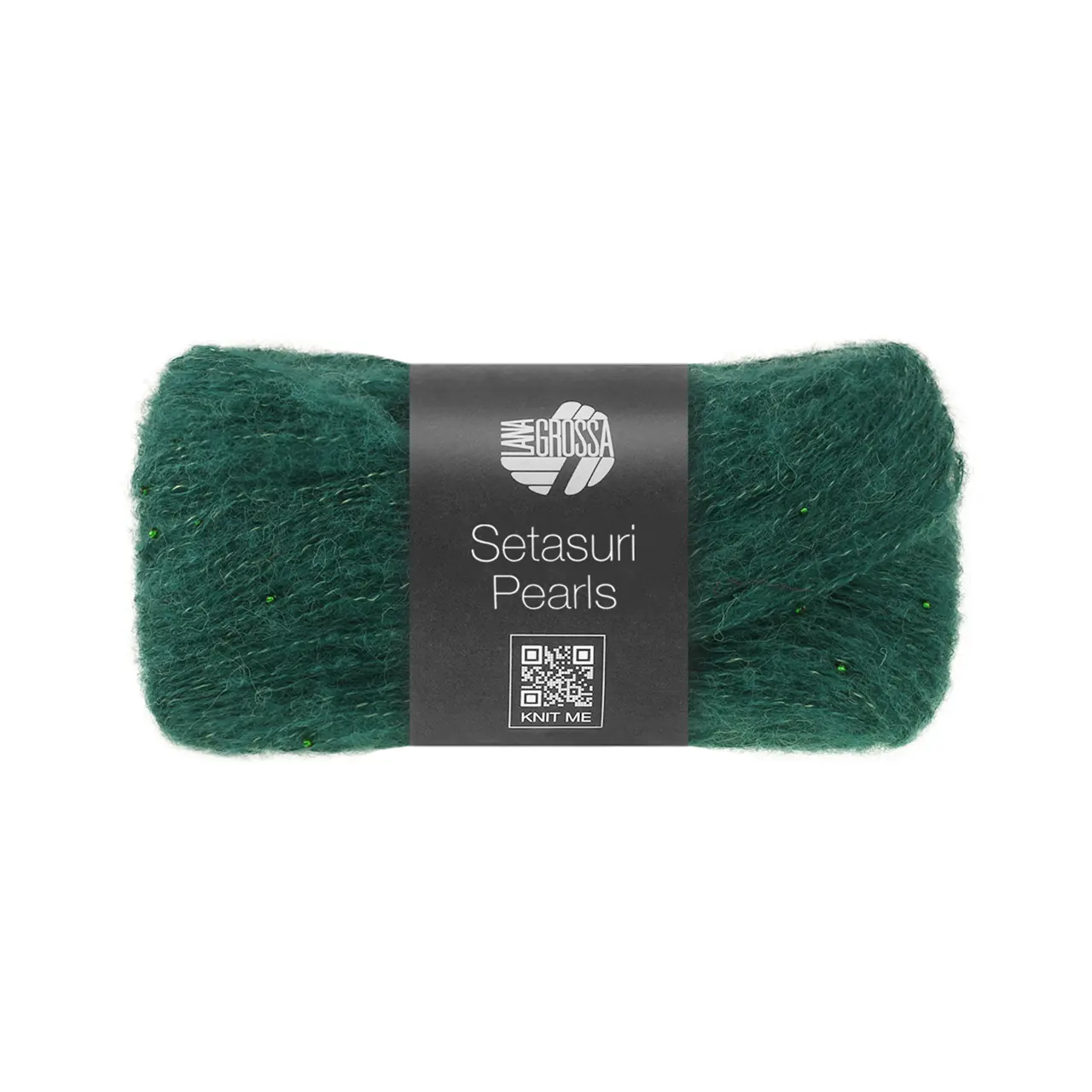 Setasuri Pearls 212 Opalgrün von Lana Grossa. Feines Lace-Garn aus Suri-Alpakafasern mit Seide und Glasperlen