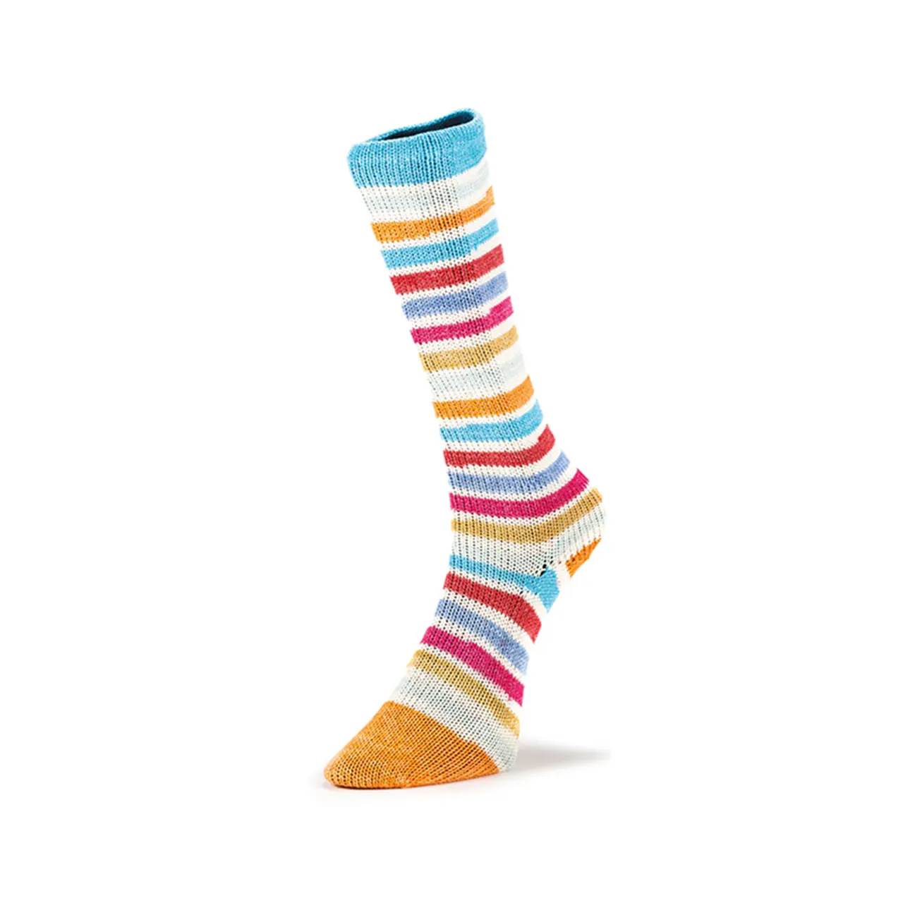 Summer Socks Infinity 600 Orange/Hellgrau/Pink/Türkis/Rot von Laines Du Nord. Witzig und originell