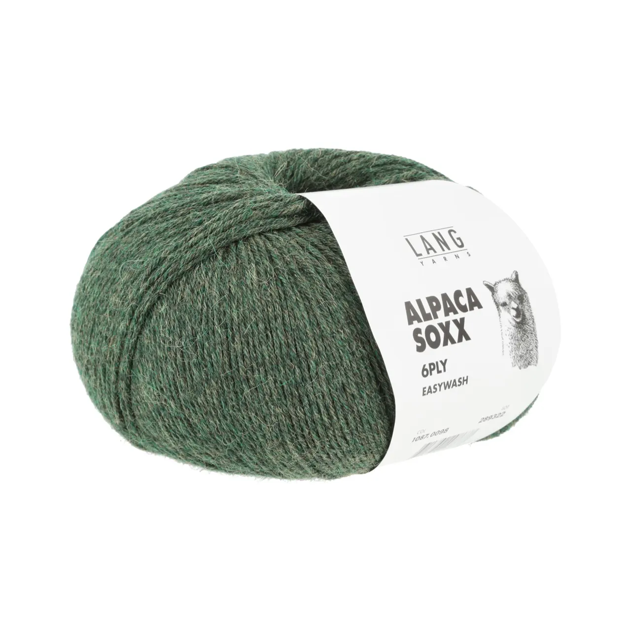 Alpaca Soxx 6-Fach 98 Olive Mélange von Lang Yarns. Ein himmlisches Wollknäuel. Unser ALPACA SOXX 6-fach besteht aus 70% superfeinem Alpaka und 30% strapazierfähigem Nylon. Ausserdem ist der Produktionsprozess für dieses Garn sehr umweltfreundlich. Diese Qualität ist in der Waschmaschine im Wollwaschgang (Schonwaschgang)