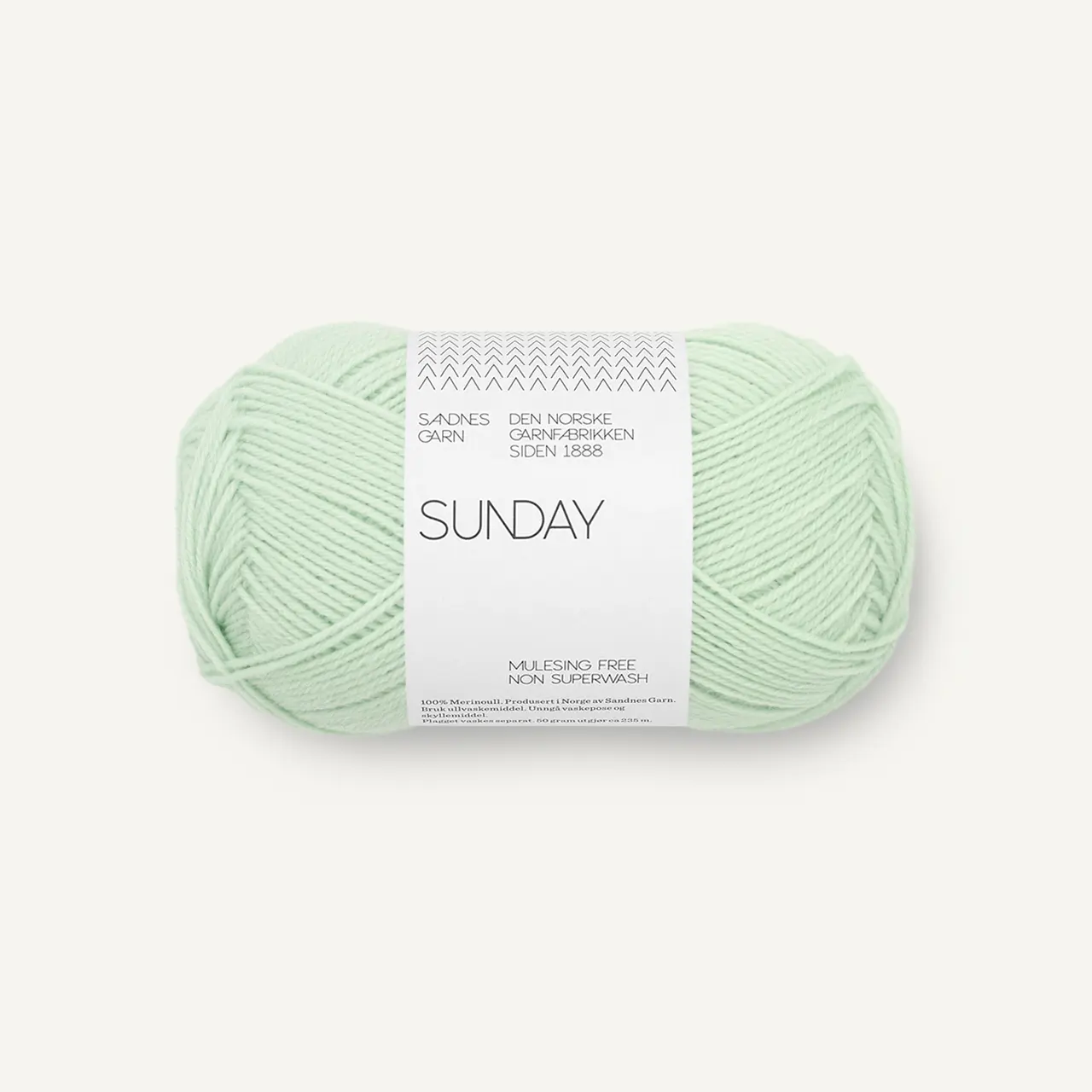 Sunday 7911 Mint Green von Sandnes Garn. Ein zauberhaft leichtes Merinogarn nicht Superwash behandelt