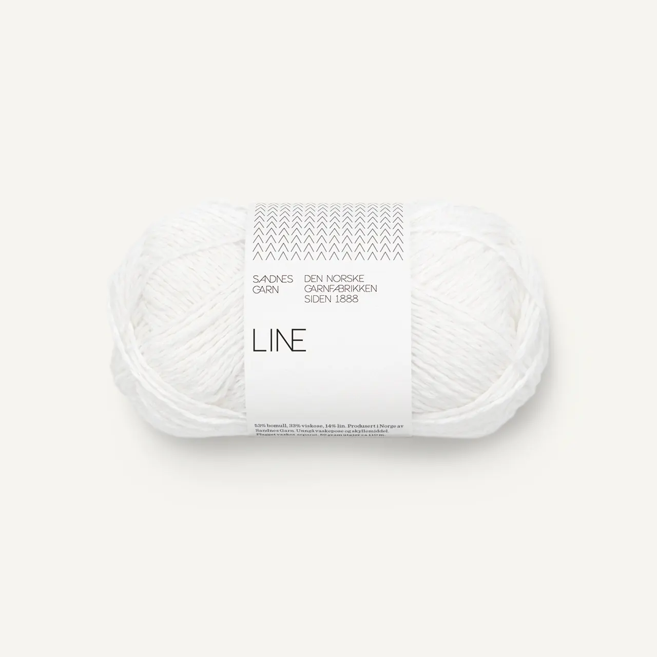 Line 1001 True White von Sandnes Garn. Ein angenehm widerstandsfähiges Garn