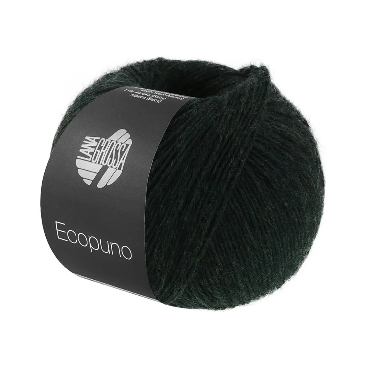 Ecopuno 232 Waldgrün von Lana Grossa. Edle Netzgarnstruktur aus Baumwolle gefüllt mit Merino/Alpaka