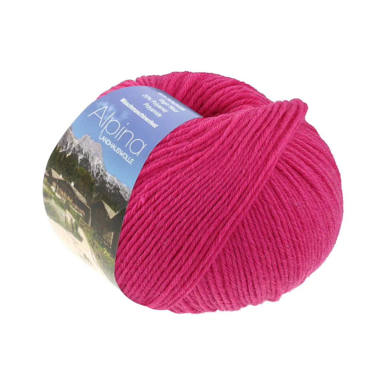 Alpina Landhauswolle 84 Pink von Lana Grossa. Landhauswolle und Trachtengarn waschmaschinenfest