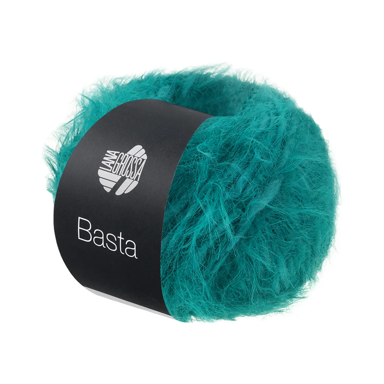 Basta 40 Petrol von Lana Grossa. Garn im Fake Fur Look locker verzwirnt aus einem Franseneffekt und feinen Merinofasern