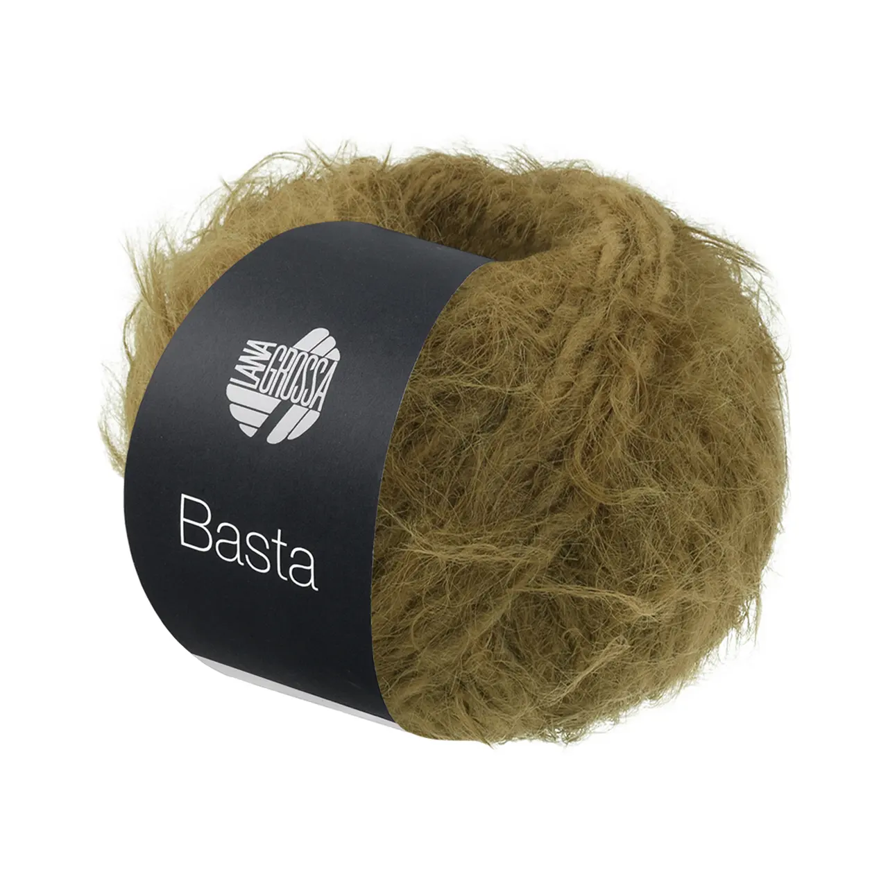 Basta 42 Nussbraun von Lana Grossa. Garn im Fake Fur Look locker verzwirnt aus einem Franseneffekt und feinen Merinofasern