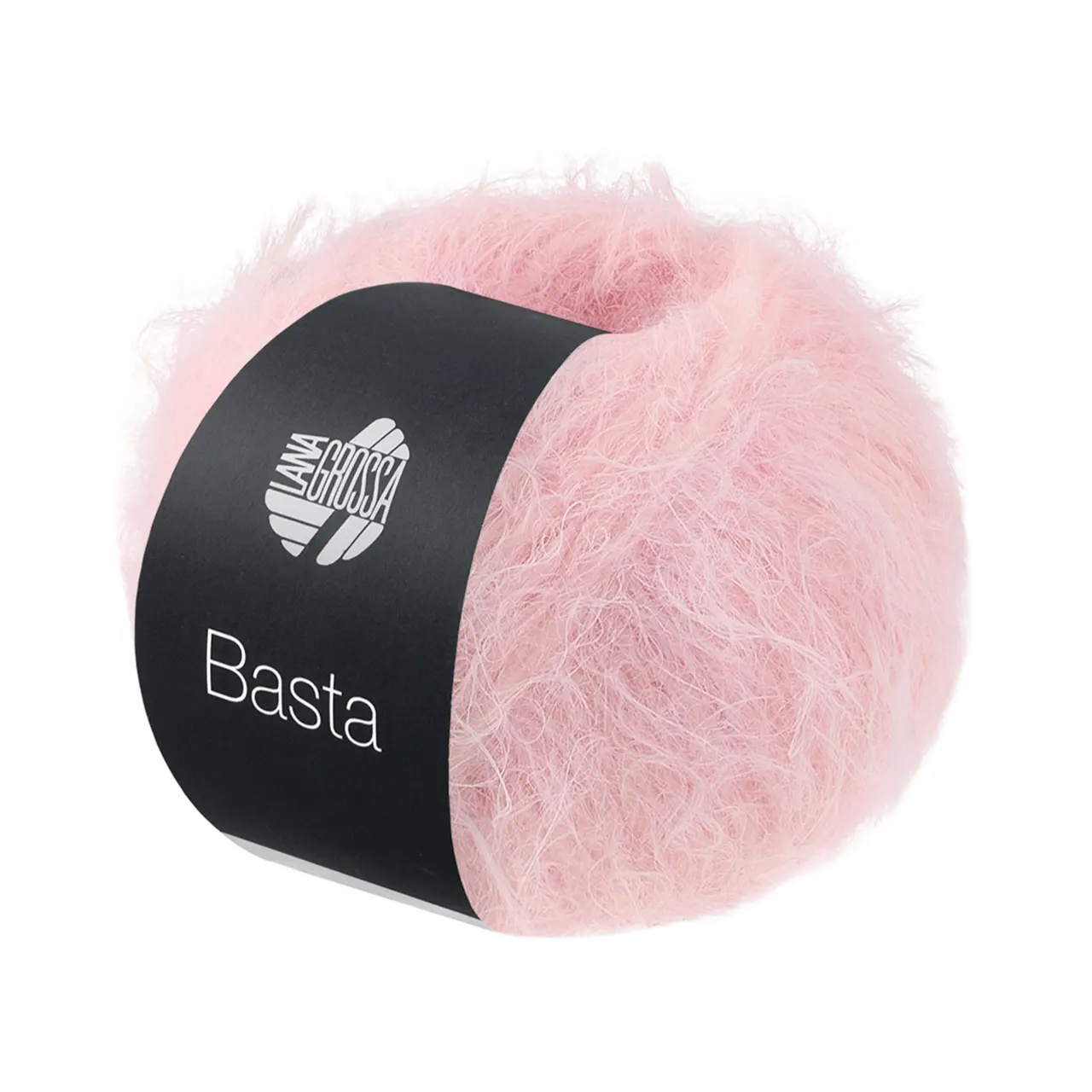 Basta 46 Blassrosa von Lana Grossa. Garn im Fake Fur Look locker verzwirnt aus einem Franseneffekt und feinen Merinofasern
