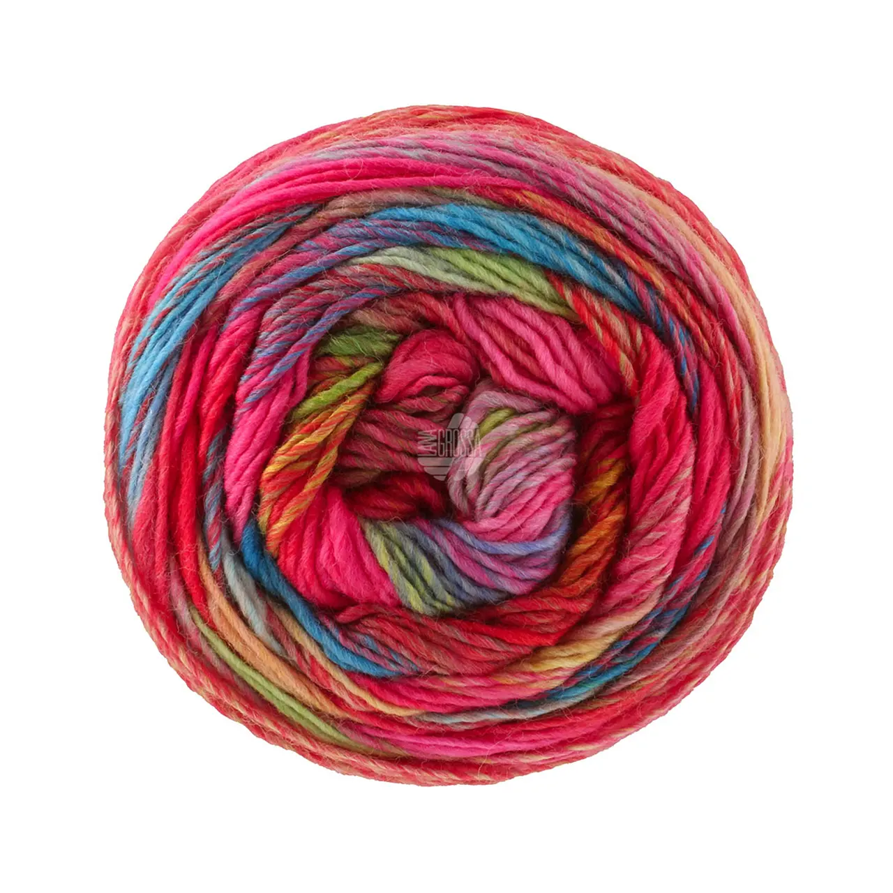 Colorissimo 220 Rot/Fuchsia/Türkis/Petrol/Rost/Camel/Beige/Dunkel-/Hellgrün/Grün von Lana Grossa. Dochtgarn aus 100% Merinowolle mit effektvollen Farbmustern