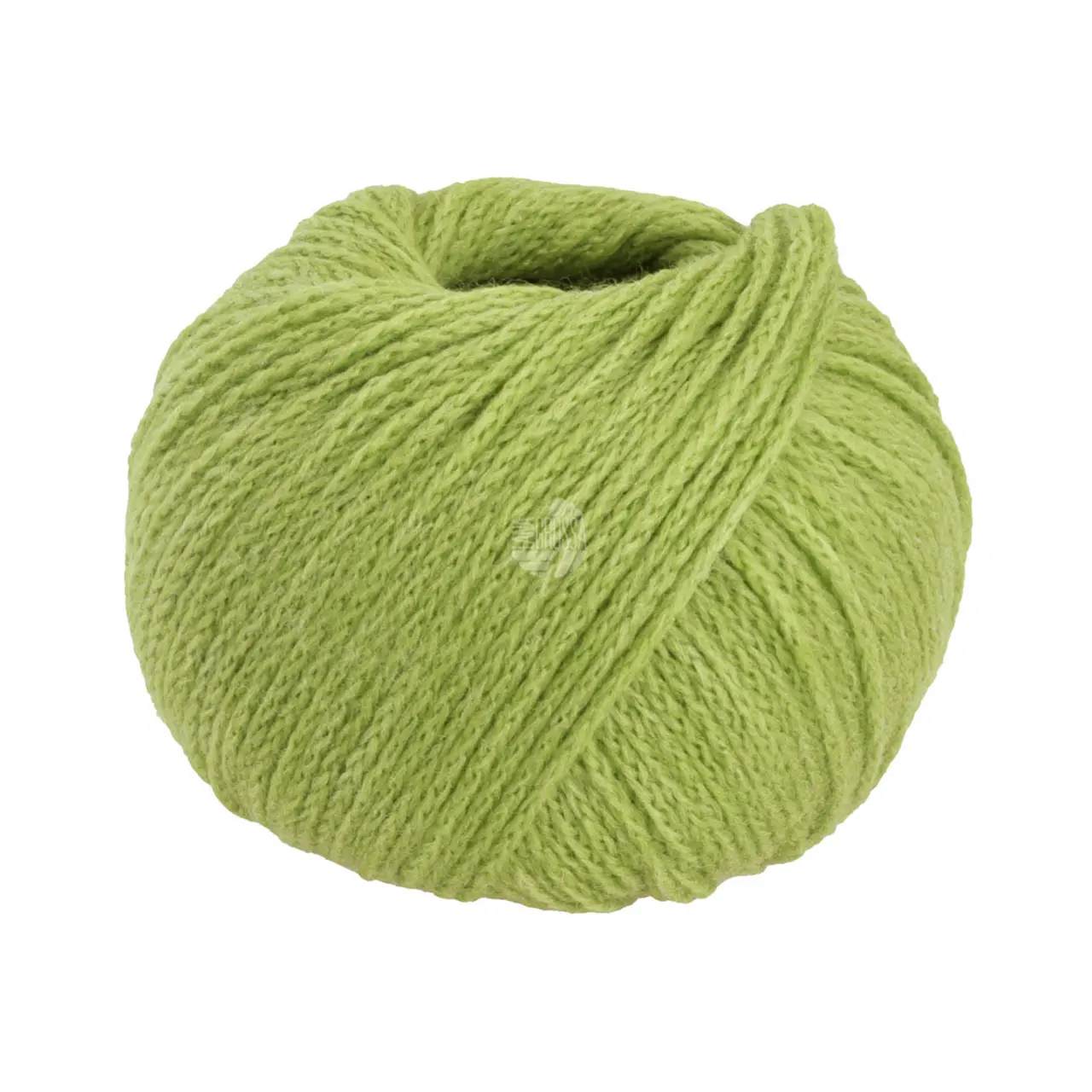 Cool Merino 37 Gelbgrün von Lana Grossa. Leichtes Kettengarn aus klassischer Merinowolle