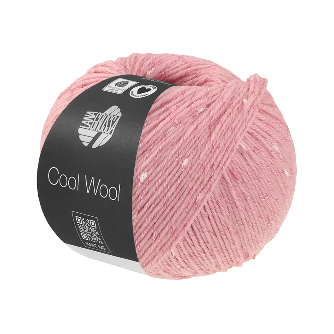 Cool Wool Dots 6 Rosa von Lana Grossa. Merinoklassiker mit effektvollen Tweednoppen