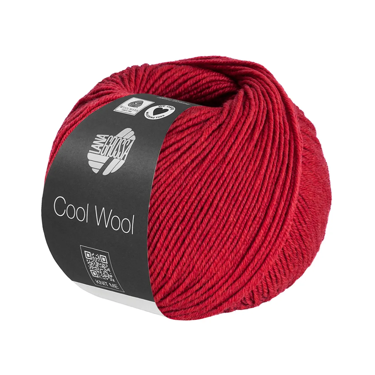 Cool Wool Mélange 1501 Kirschrot Meliert von Lana Grossa. Extrafeine Merinowolle waschmaschinenfest und filzfrei