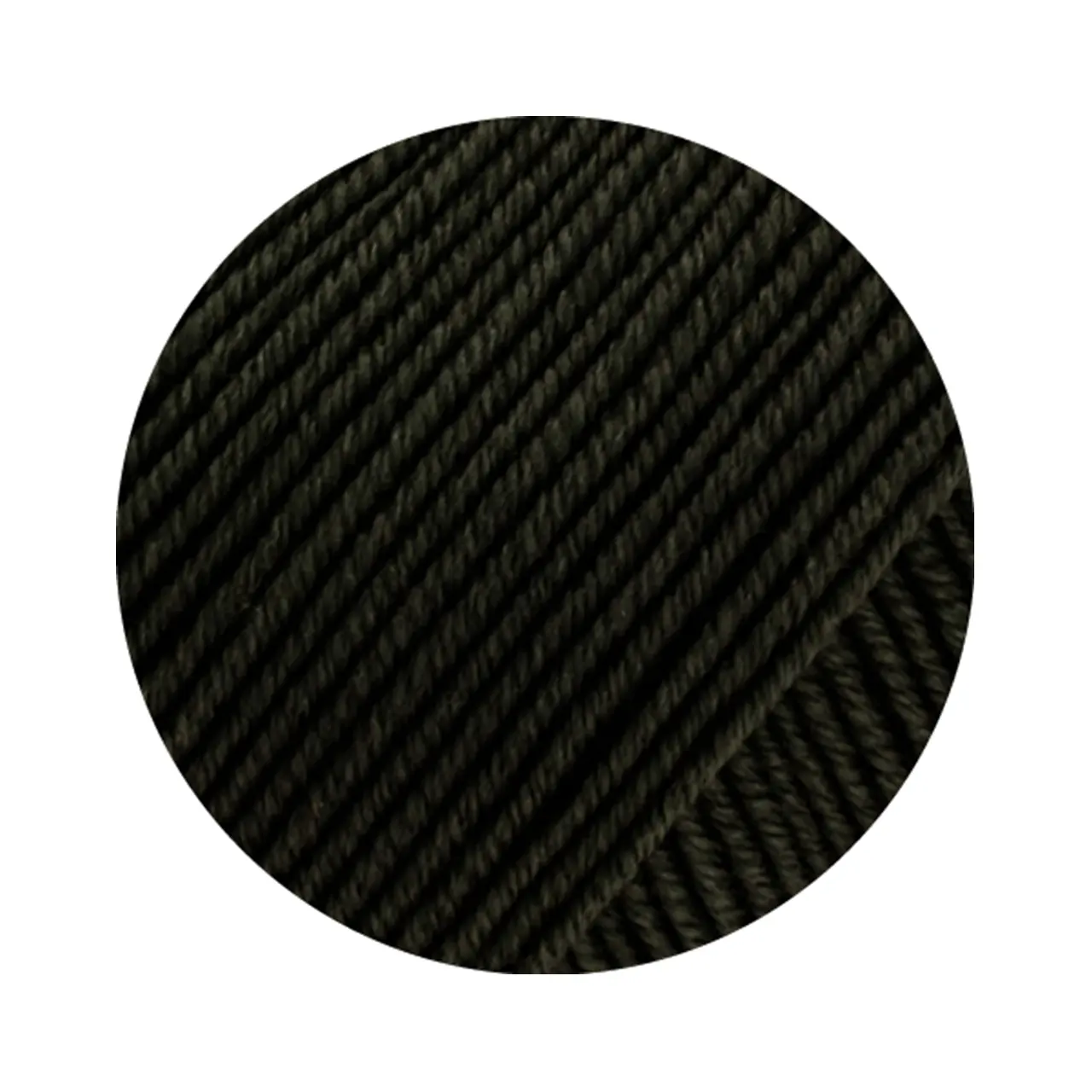 Cool Wool Uni 2104 Schwarzgrün von Lana Grossa. Extrafeine Merinowolle waschmaschinenfest und filzfrei