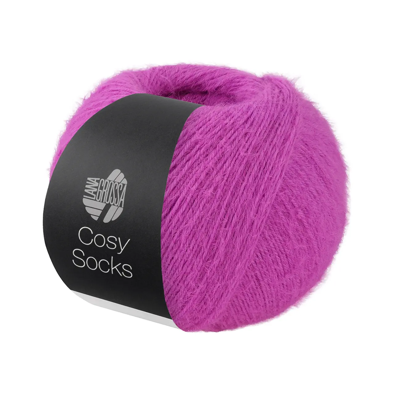 Cosy Socks 16 Fuchsia von Lana Grossa. Flauschiges Sockengarn mit Merinowolle waschmaschinenfest á