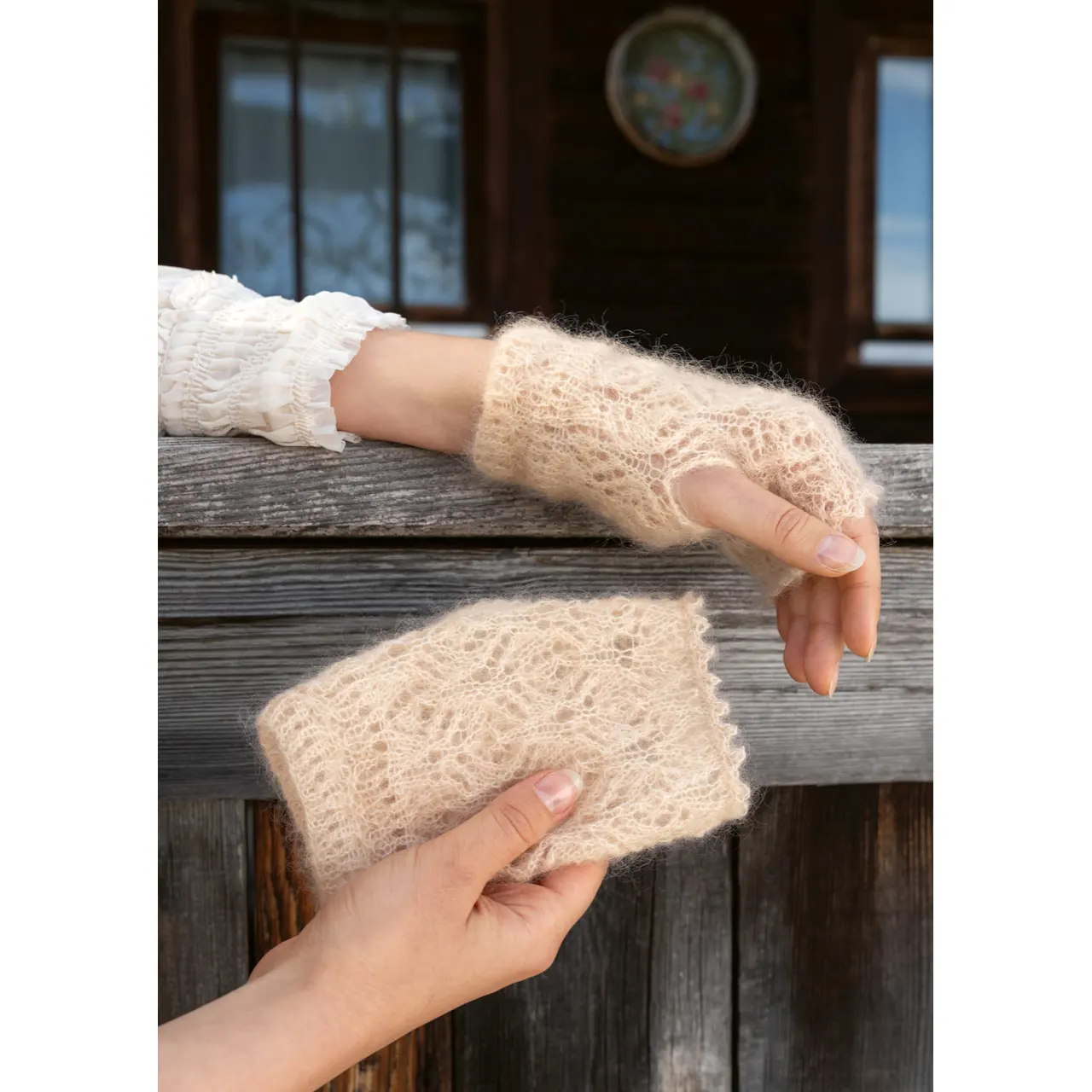 Strickmodell aus Trachten No. 9 - Handstulpen aus Silkhair