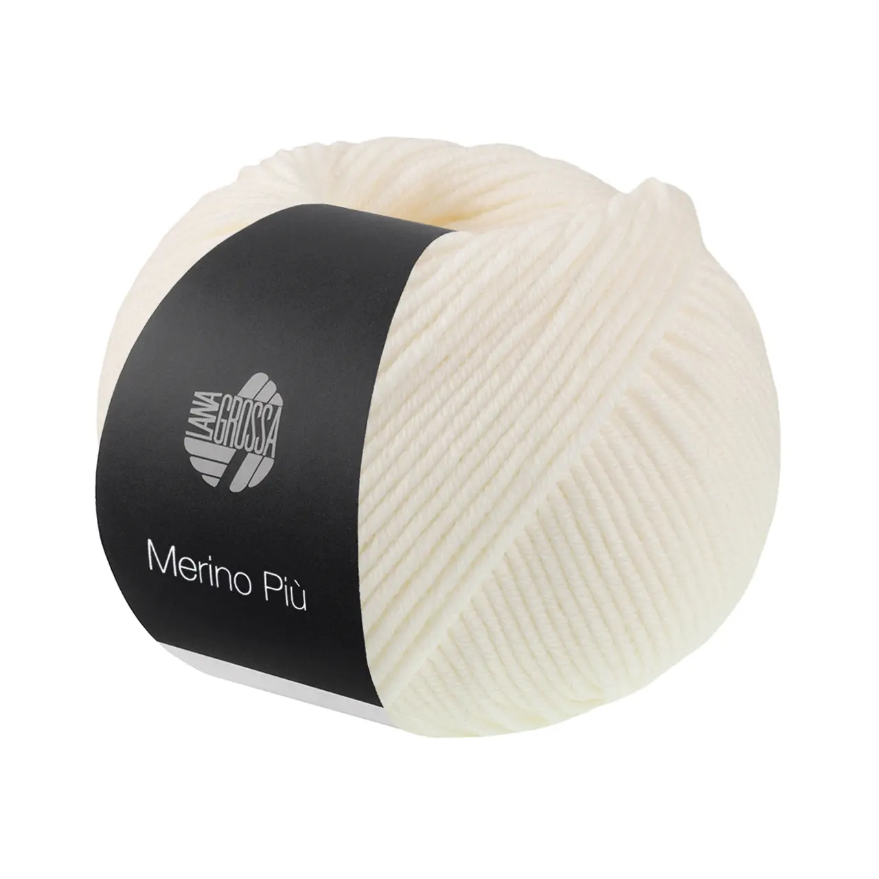 Merino Piú 24 Weiß von Lana Grossa. Pure superfeine Merinowolle waschmaschinenfest und filzfrei mit 100m Lauflänge