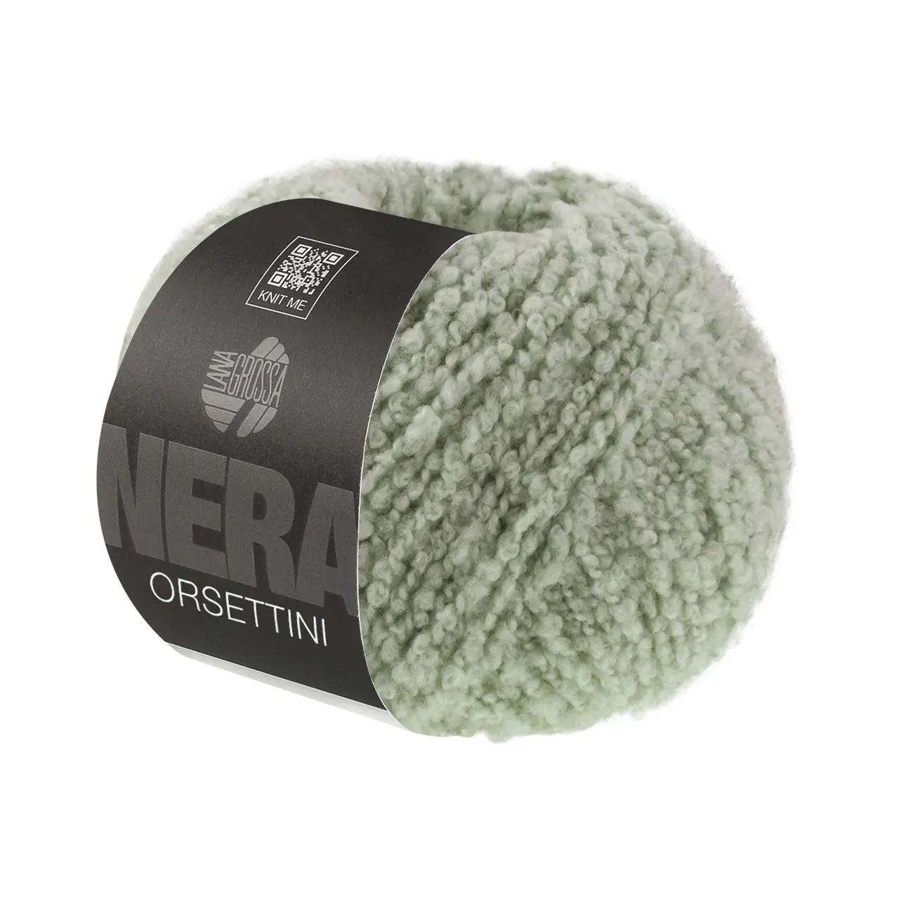 Orsettini 12 Helles Graugrün von Lana Grossa. Zartes weiches Bouclé-Garn aus superfeinen Merinofasern