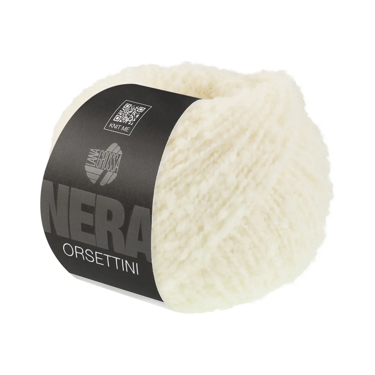 Orsettini 15 Rohweiß von Lana Grossa. Zartes weiches Bouclé-Garn aus superfeinen Merinofasern