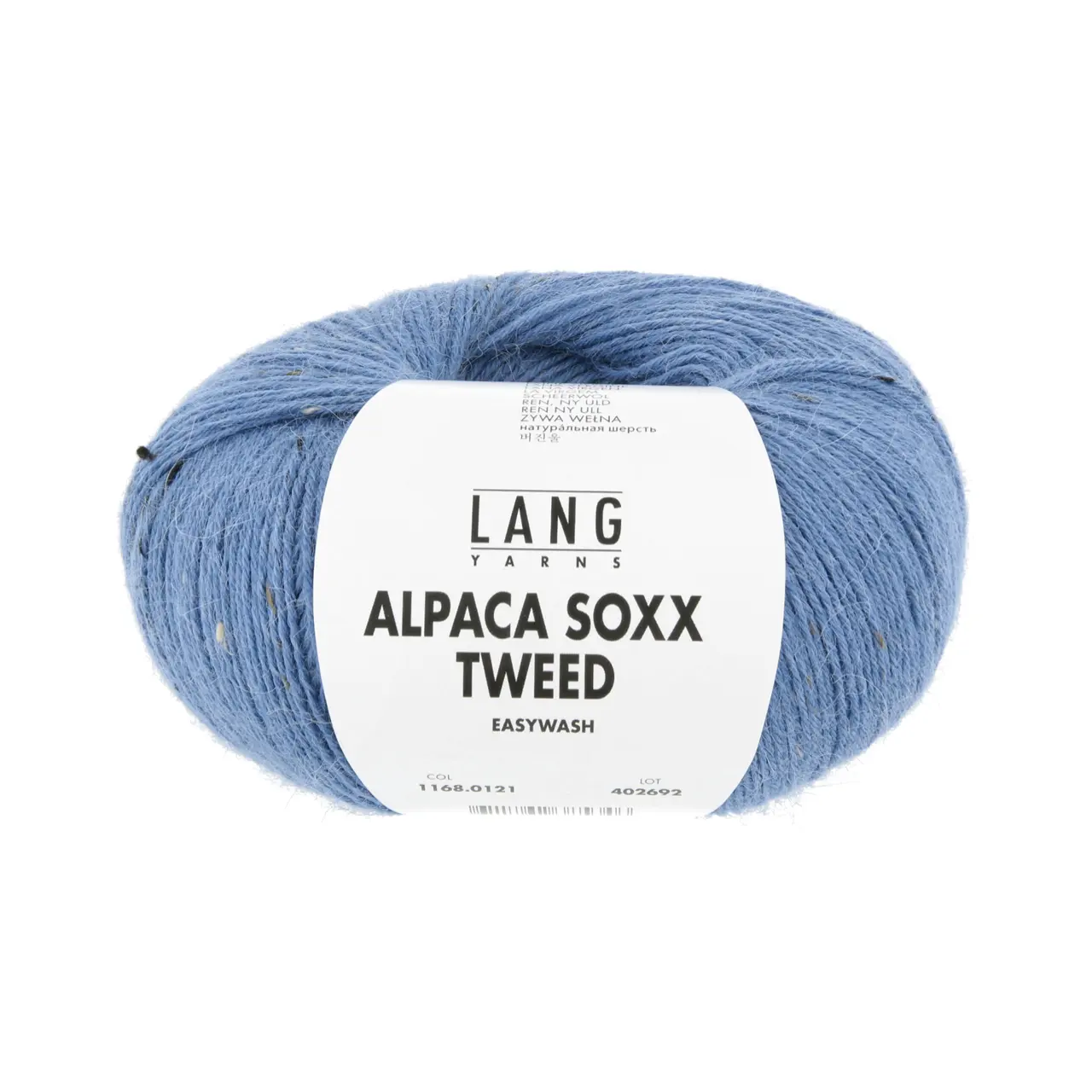 Alpaca Soxx Tweed 121 Himmelblau von Lang Yarns. Neu bieten wir Ihnen unsere Qualität ALPACA SOXX 4-fach auch mit Tweed Noppen an. Dank der Kombination aus Baby Alpaca Schurwolle und Polyamid eignet sich das Garn perfekt für kuschelige Socken und zahlreiche weitere Strickideen. ALPACA SOXX TWEED ist die ideale Wahl wenn Weichheit und Wärme im Mittelpunkt stehen.