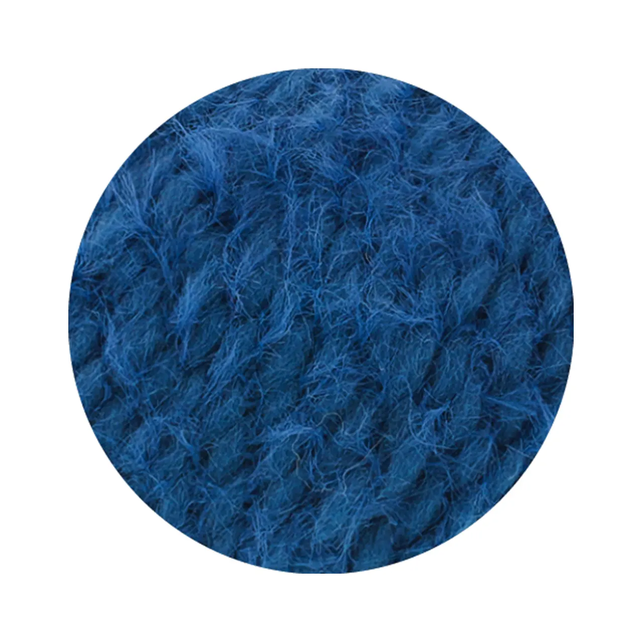 Cosi 5 Dunkelblau von Lana Grossa. Weiches Merino-Dochtgarn locker verzwirnt mit einem kurzflorigen Effektgarn