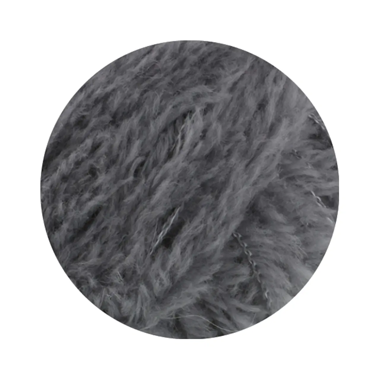 Pelliccia 8 Grau von Lana Grossa. Pelzeffektgarn aus Baby Alpaka & Merino extrafine