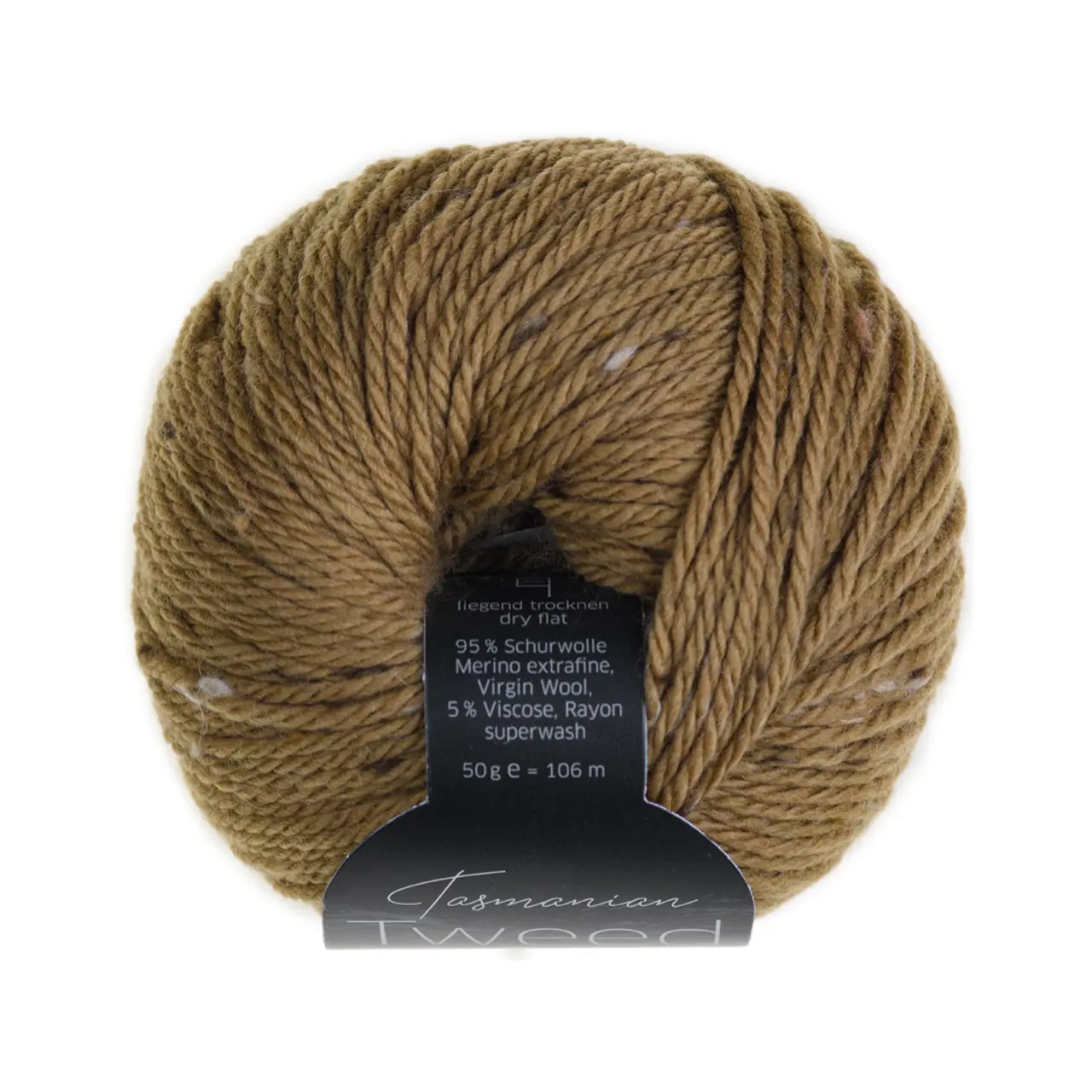 Tasmanian Tweed 33 Hellbraun von Atelier Zitron. Begreife es um es zu begreifen. Original Tasmanian Tweed in Merino extrafine. Ein unvergleichliches Garn in höchster Güte und bestem Tragekomfort.