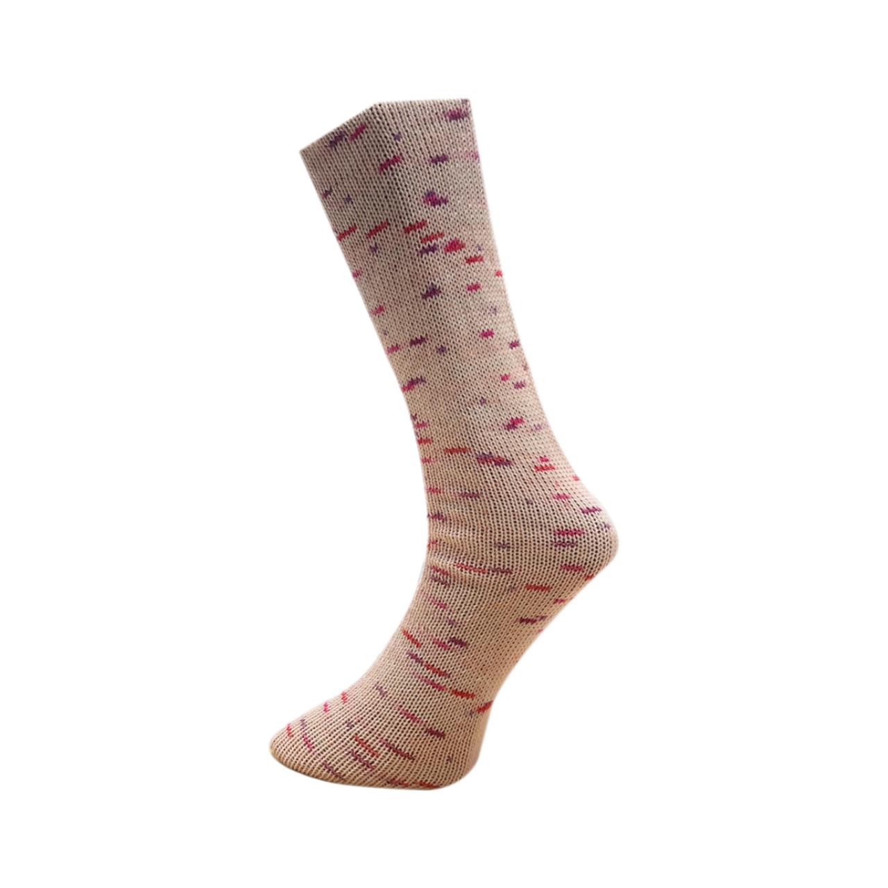 Lungauer Sockenwolle 4fach 517/22 Natur-Pink-Violett