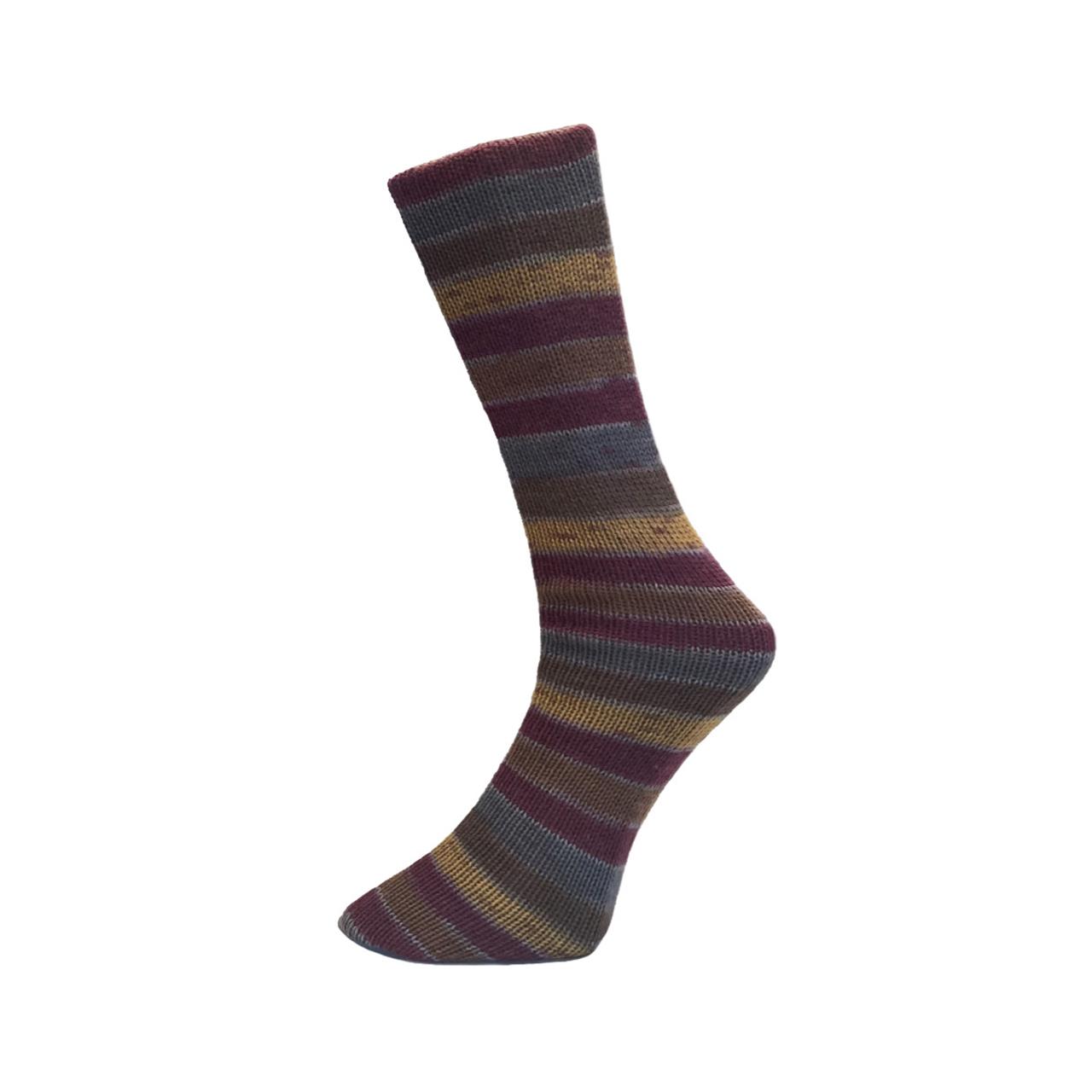 Mally Socks Red Nose Clown 15 Beige-Bordeax-Braun-Grau