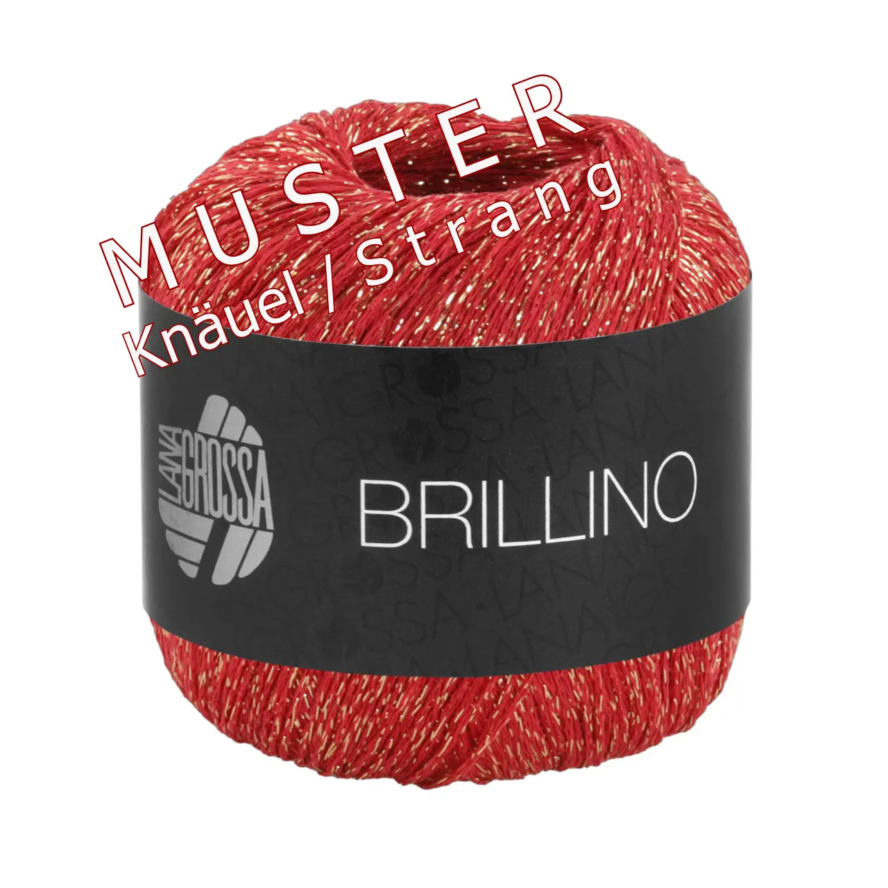 Brillino 31 Erikarot von Lana Grossa. Beilaufgarn mit farbigem Lurexfaden