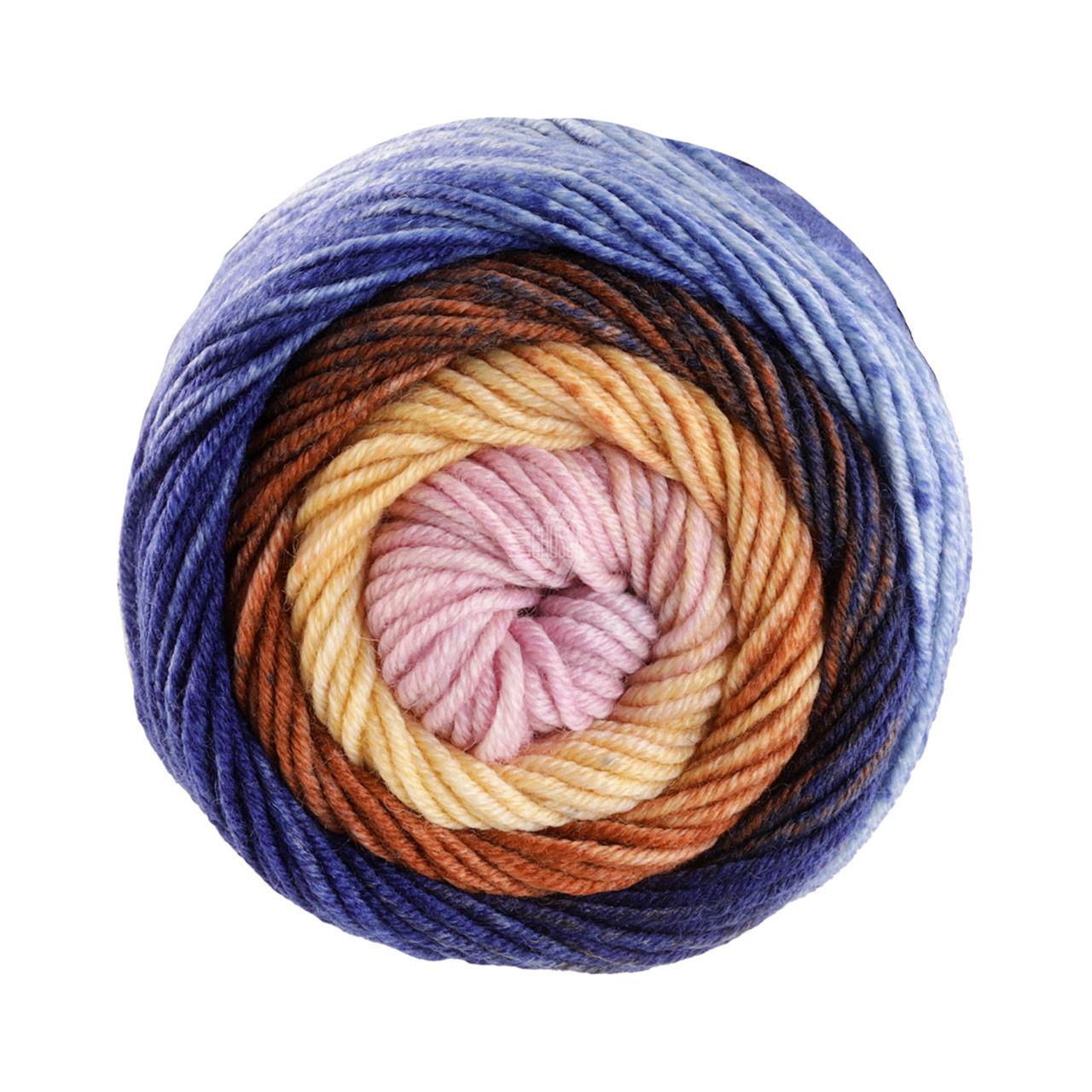 Cool Wool Big Color 4035 Kornblume/Petrolblau/Karamell/Vanille/Hellbeige/-Grau/-Blau