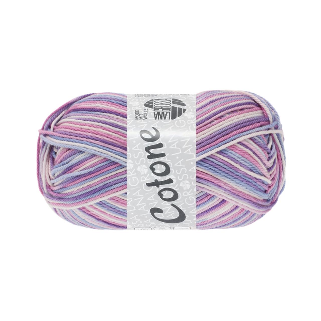 Cotone Print 354 Weiß/Rosa/Lila/Violett/Veilchenblau