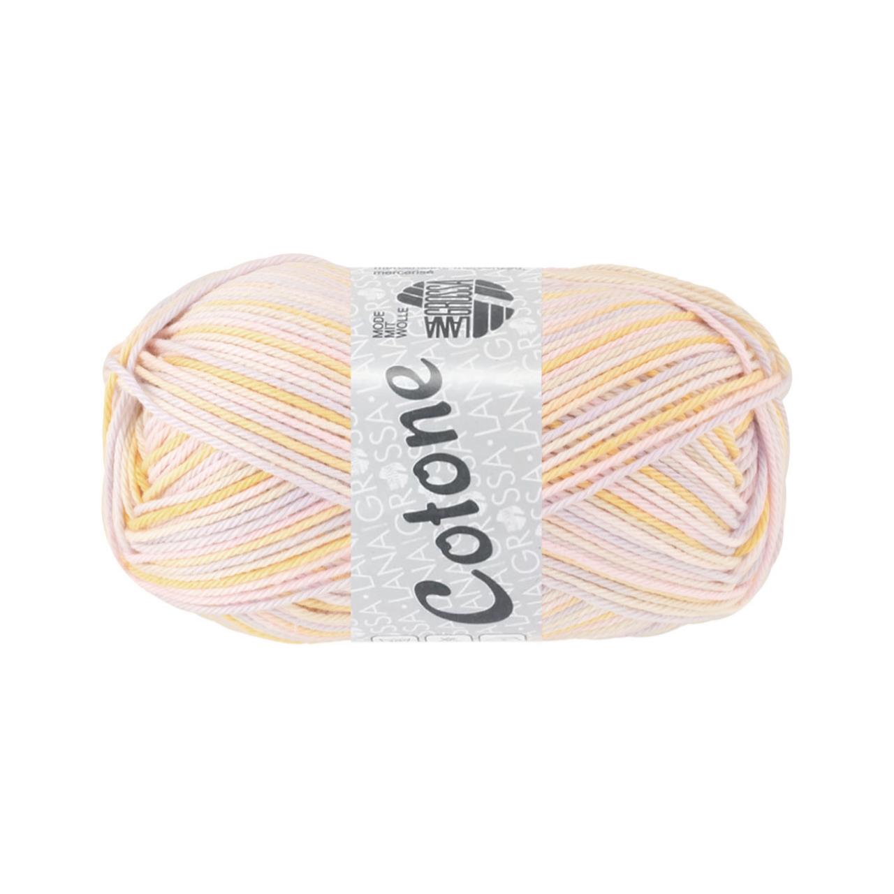 Cotone Print 357 Hellgelb/Zartlila/Rosé/Ecru