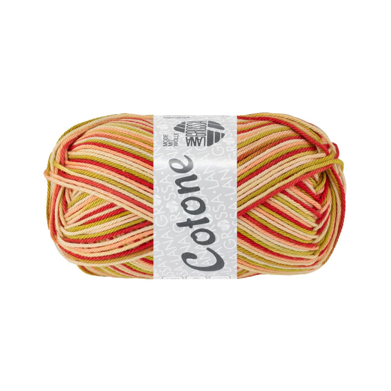 Cotone Print 358 Lachs/Pistazie/Vanille/Terrakotta