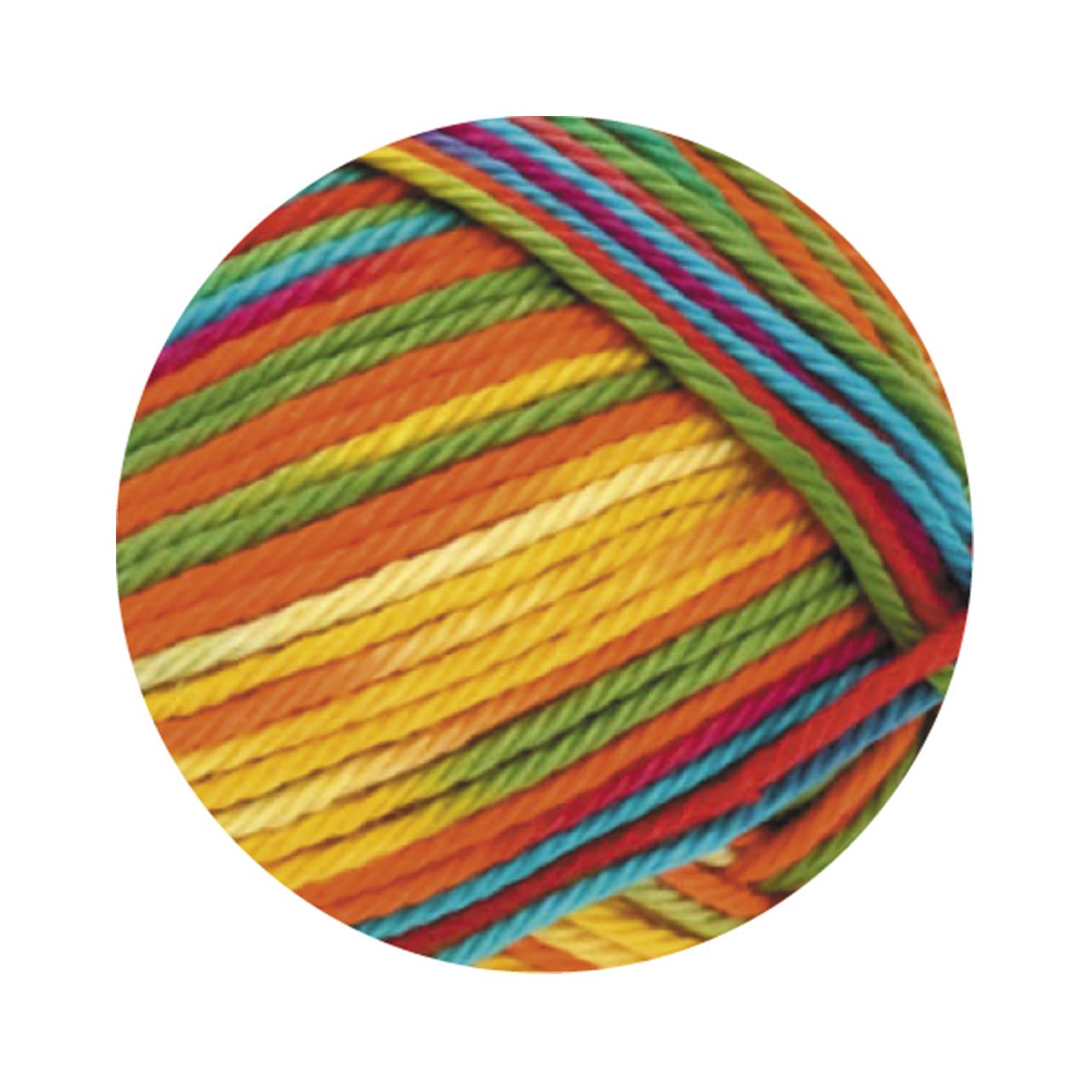 Cotone Print 306 Gelb/Orange/Türkis/Grün/Koralle/Violett