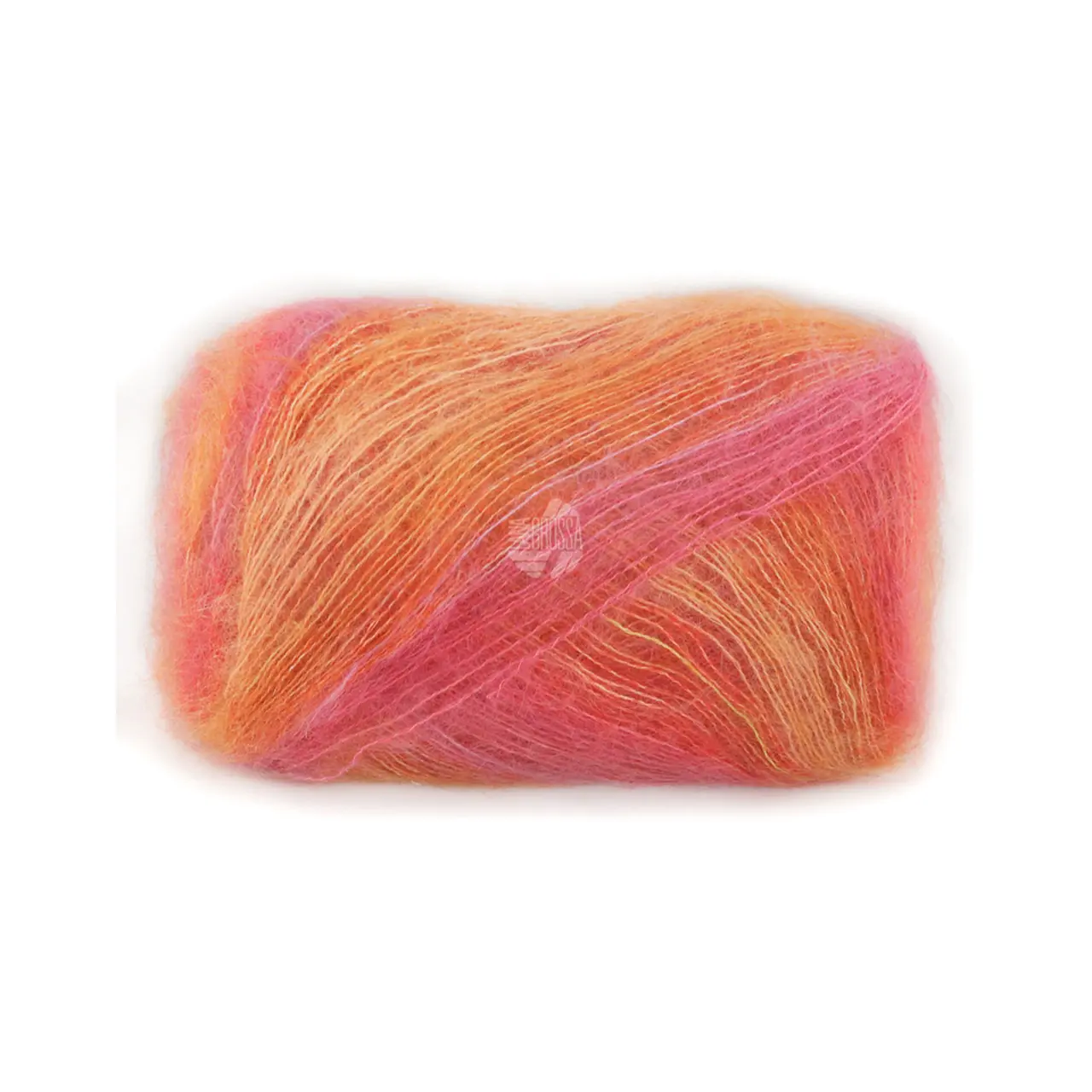 Cottonhair 101 Hummer/Orange/Hellorange/Pink/Fuchsia/Rost von Lana Grossa. Feines Lace-Garn aus Superkid Mohair mit Baumwolle á