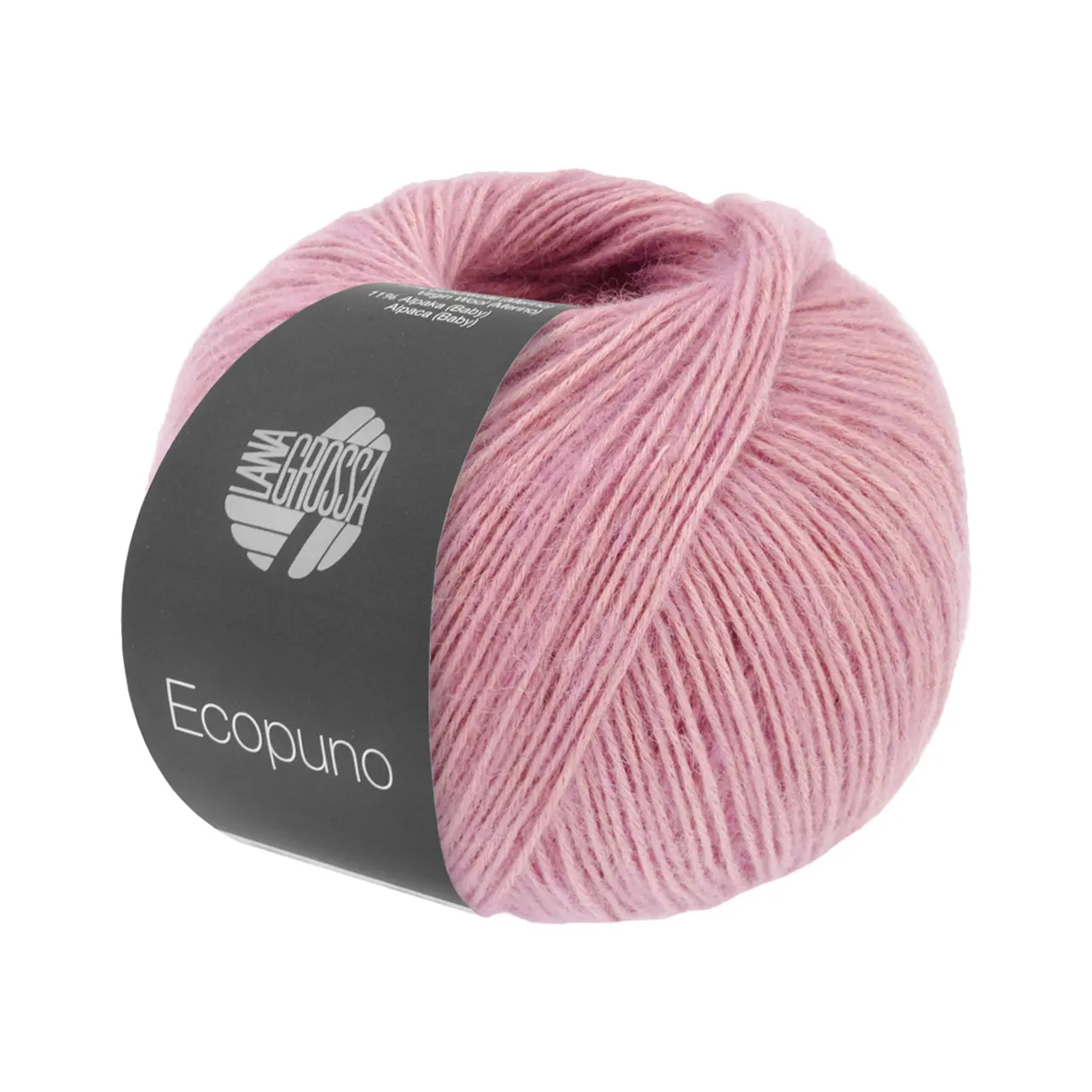 Ecopuno 208 Nelke von Lana Grossa. Edle Netzgarnstruktur aus Baumwolle gefüllt mit Merino/Alpaka