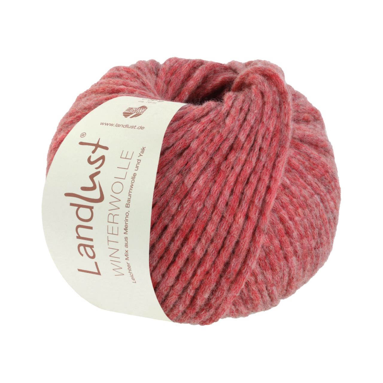 Landlust Winterwolle 29 Rot Meliert