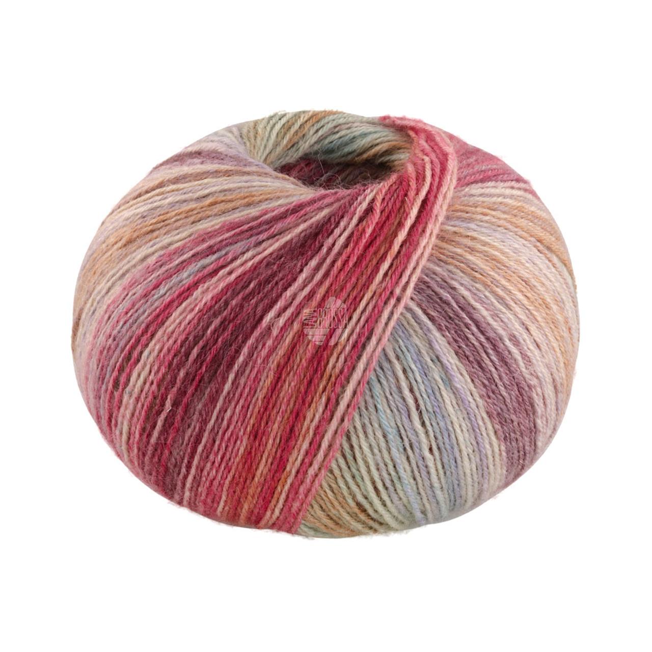 Meilenweit 100 Alpaca Print 2108 Pflaume/Rohweiß/Hellblau/Zartgrün/Ocker/Jade/Orange/Pink/Rosa