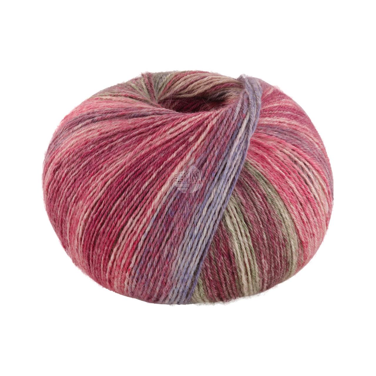 Meilenweit 100 Alpaca Print 2110 Rosa/Himbeer/Weinrot/Graugrün/Petrol/Pflaume/Beige/Jeans/Graublau/Hellgrau