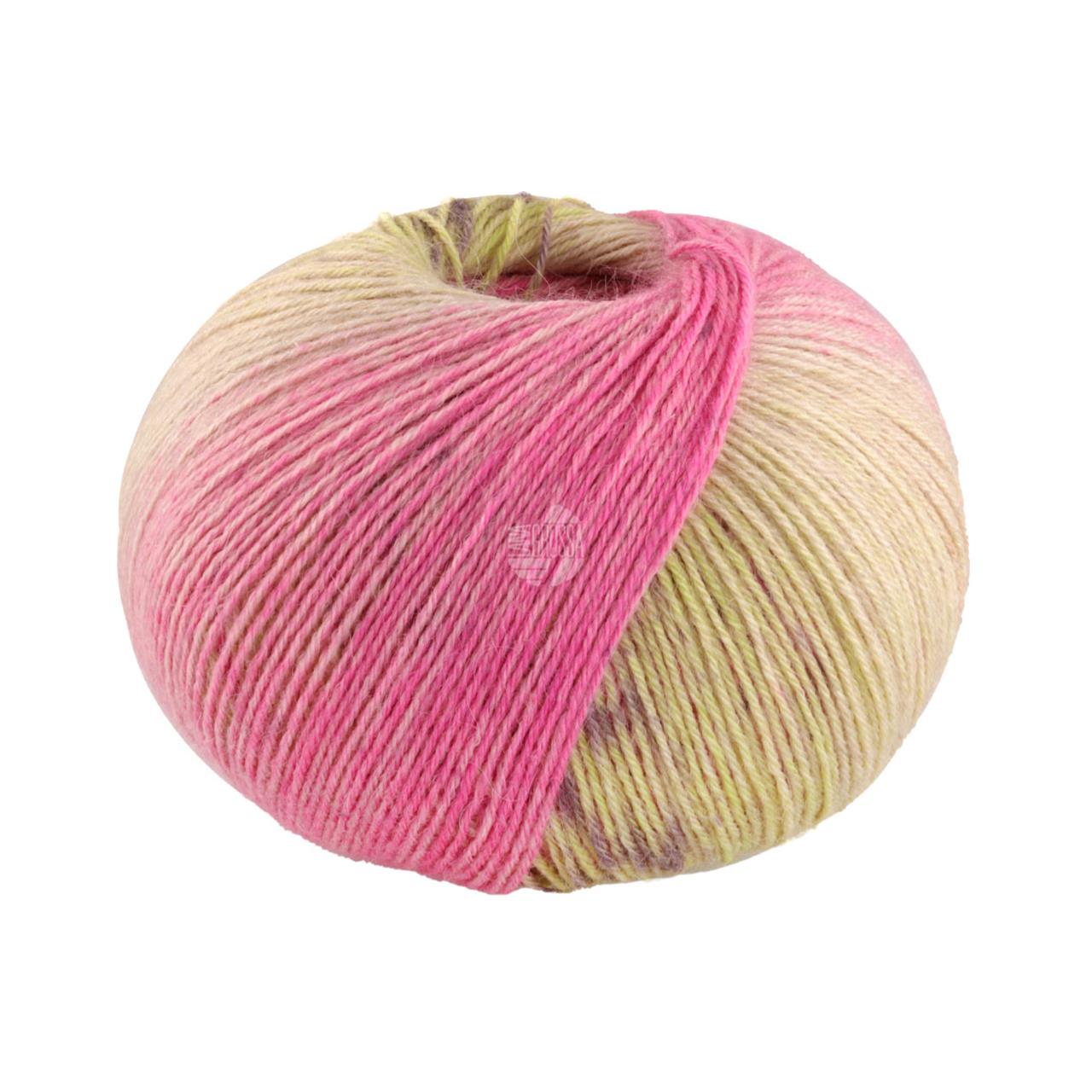 Meilenweit 100 Alpaca Print 2201 Rosa/Pink/Violett/Blass-/Senfgelb/Limette/Beige/Khaki