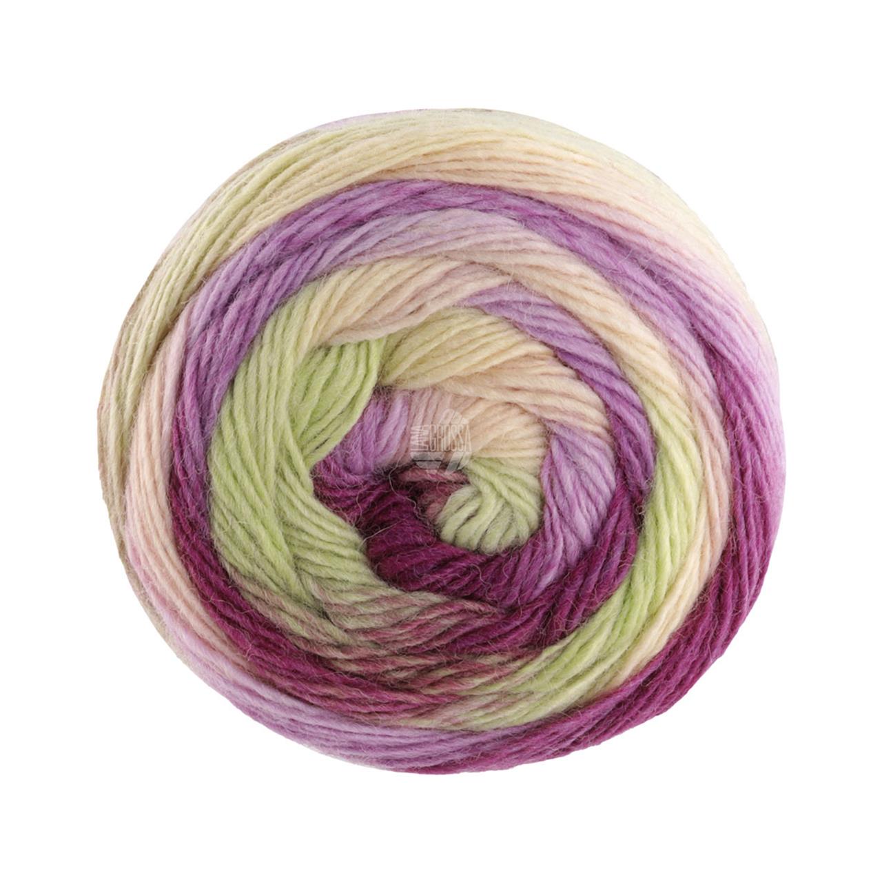 Meilenweit 100 Color Mix Multi 8016 Blassgrün/Altrosa/Violett/Brombeer/Pflaume/Oliv-/Hellgrün/Aubergine