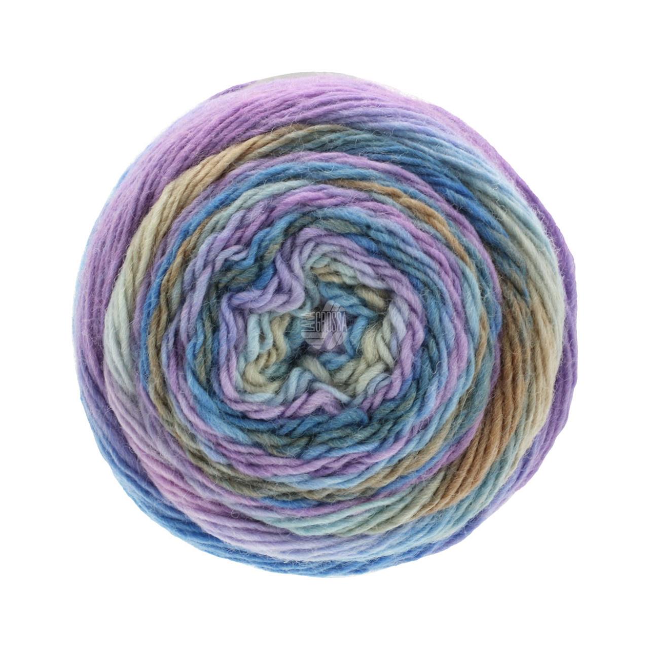 Meilenweit 100 Color Mix Multi 8002 Graubraun/Grège/Kornblume/Flieder/Pastellblau