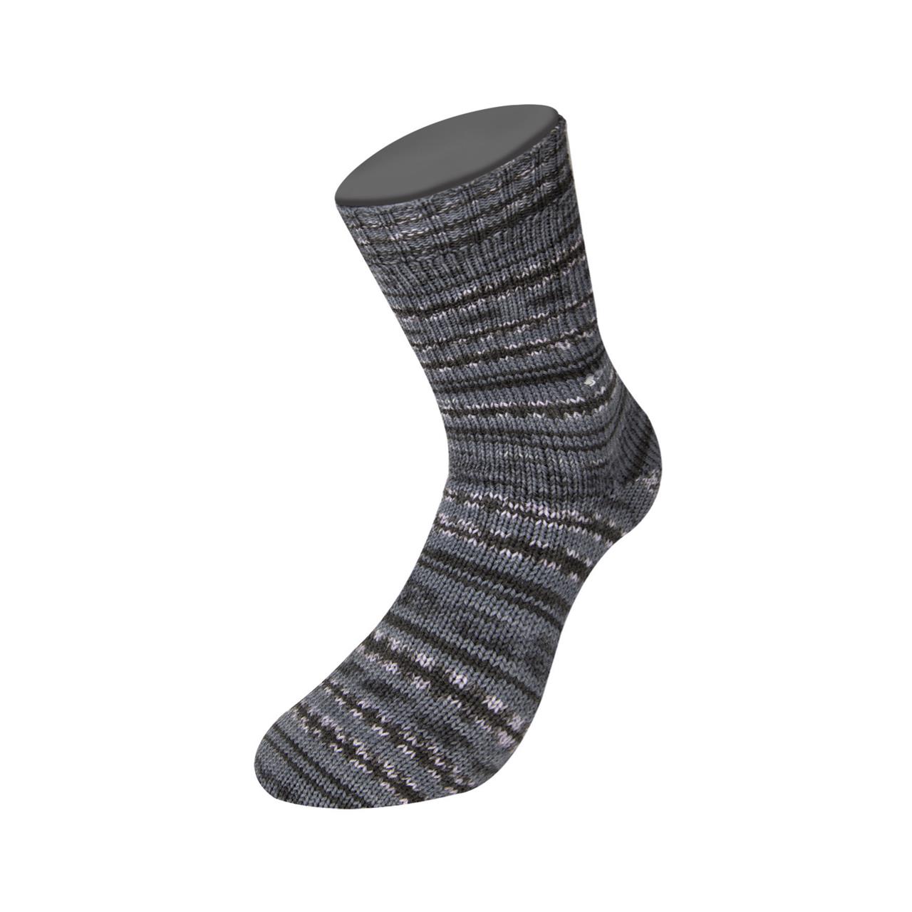 Meilenweit 100 Merino Extrafine Milano 2546 Mittel-/Dunkelgrau/Anthrazit/Weiß
