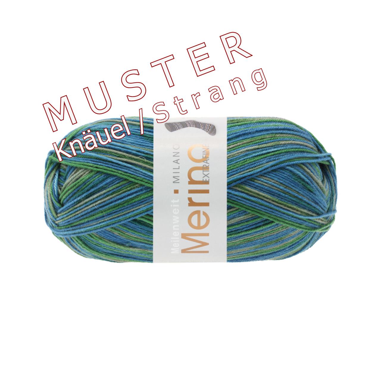 Meilenweit 100 Merino Extrafine Milano 2546 Mittel-/Dunkelgrau/Anthrazit/Weiß