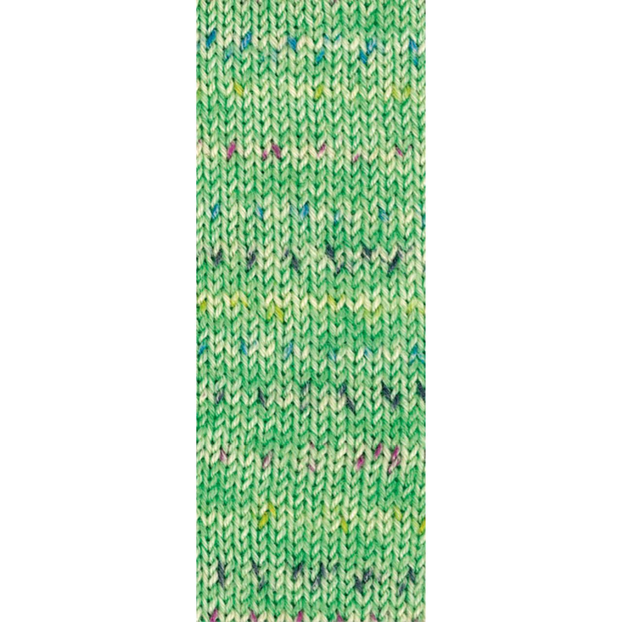 Meilenweit 100 Merino Extrafine Stella 2540 Hellgrün/Ecru/Grau/Fuchsia/Blau/Gelb