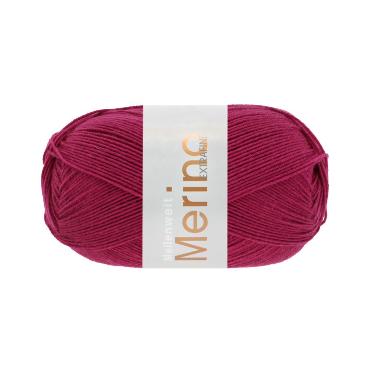 Meilenweit 100 Merino Extrafine Uni 2442 Dunkelrot