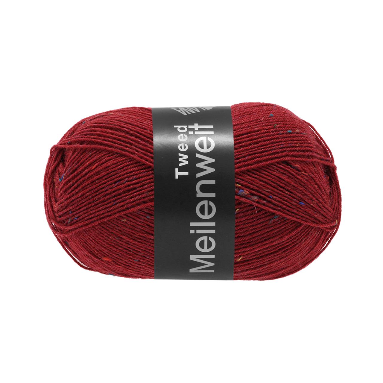 Meilenweit 100 Tweed 161 Weinrot